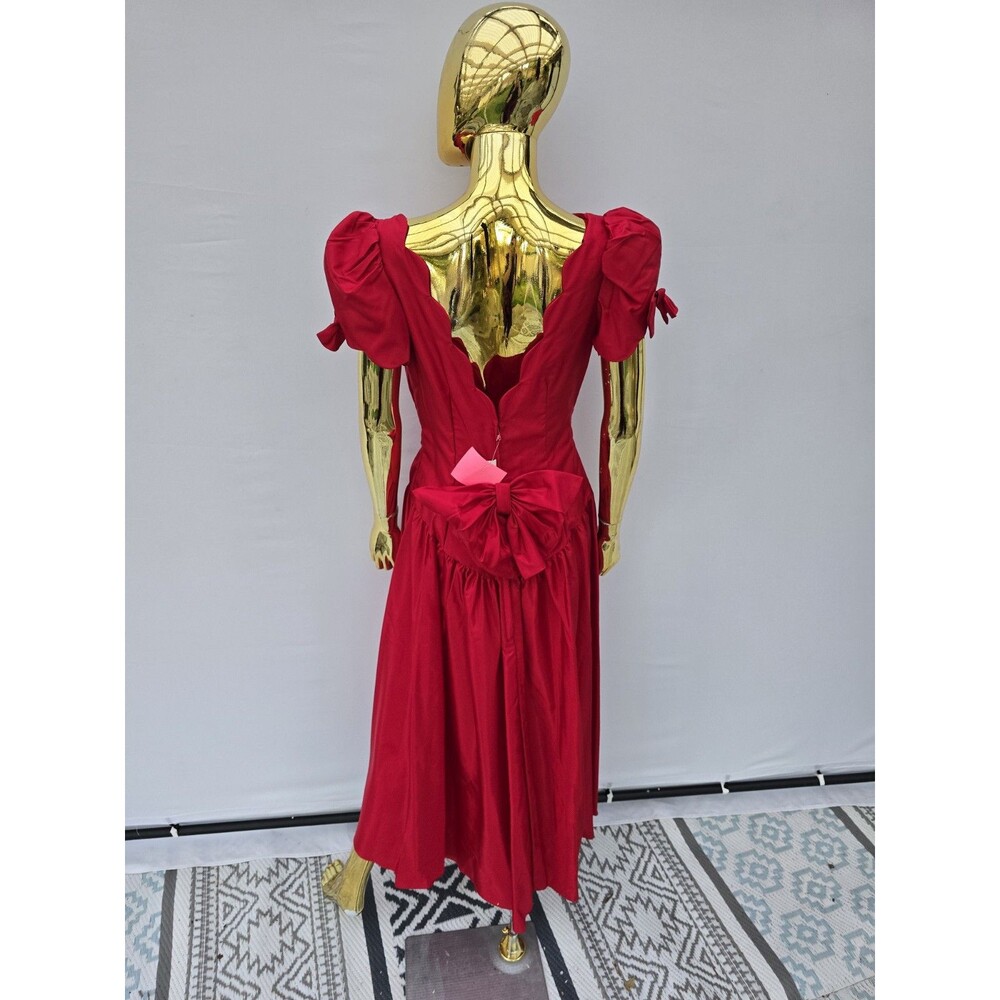 Alfred Angelo Vintage Red Party Prom Bridesmaid Dress 11/12 Union Made New